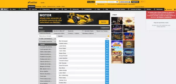 Betfair Review - Apuestas F1