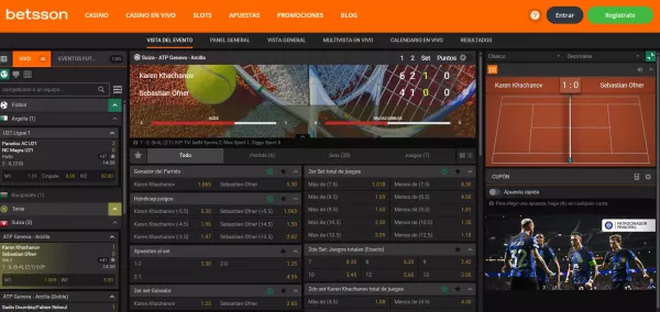 Apuestas de Tenis - Betsson